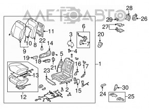 Driver's Seat Fan Backrest Lexus ES350 07-12 with Bracket