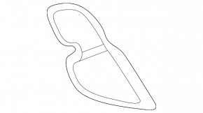 Upper left rear bumper trim for Kia K5 21-24 GT, GT-Line, gloss black, butt