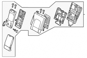 Rear row of seats 2 row Hyundai Santa FE Sport 17-18 rest, cloth gray