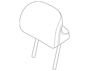 Kia Niro 23-24 rear left headrest, black leather