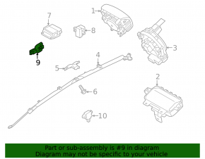 Airbag sensor rear left Hyundai Veloster 12-17