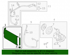 Air conditioning radiator condenser Hyundai Elantra 21-26 1.6
