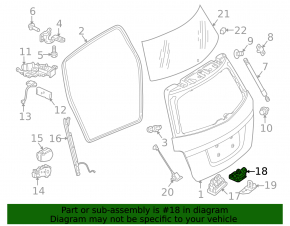 Mercedes GLC 16-19 trunk lid lock without electric drive