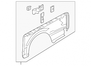 Rear right fender Ford F-150 15-20