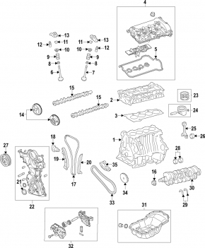 Cylinder head assembly Mazda CX-5 18-23 2.5T 48k