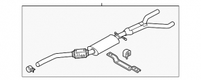 Exhaust pipe middle part Jaguar F-Pace X761 17-23 2.0T