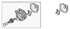 Volkswagen Atlas 18-26 3.6V Alternator, 140 Amp