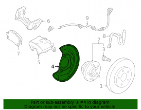 Brake Disc Cover Front Right Chevrolet Cruze 11-15 R15