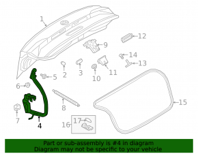 Trunk lid hinge right VW Jetta 19-