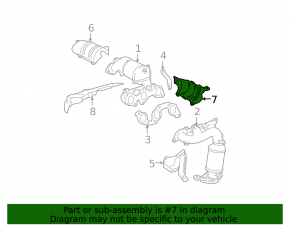Front catalytic converter guard for Lexus RX300 RX330 04-09