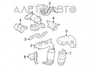 Front catalytic converter guard for Lexus RX300 RX330 04-09