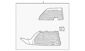 Front bumper grille left Audi Q7 20-25