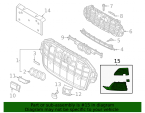 Front bumper grille left Audi Q7 20-