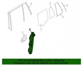 Rear left window lift mechanism for BMW X3 E83 03-10