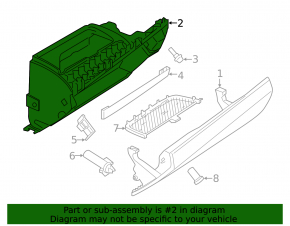 Glove box assembly for BMW X5 F15 14-18, brown