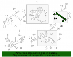 Upper rear left control arm Kia Sorento 10-15 FWD