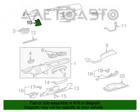 Front panel trim left lower Toyota Avalon 13-18 under the tree, worn