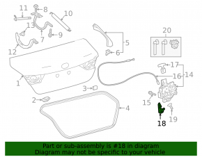 Toyota Camry V70 18-24 Trunk Lid Lock Hook (USA)