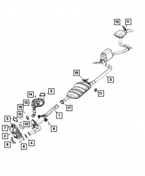Front exhaust manifold with catalytic converter for Chrysler Pacifica 17-24 3.6 FWD