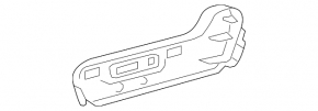 Lexus RX350 RX450h 10-15 right passenger seat trim panel, beige