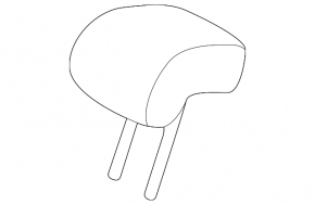 2nd row rear center headrest for Toyota Sienna 21-26, gray fabric, dry cleanable