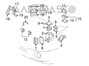 Housing of the fuse box under the hood middle part Lexus RX400h 06-08
