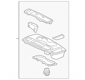 Chevrolet Equinox 18 Center Console Trim Black FWD