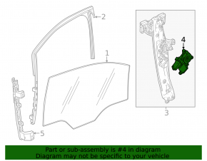 Front left window lift motor Chevrolet Equinox EV 24-26