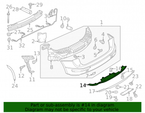 Rear bumper lip for 2 pipes Audi Q5 8R 13-17 S line for towbar
