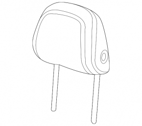Front left headrest Audi A3 22-26 black leather, gray stitching