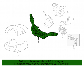 Kia Sportage 20-22 steering column switches under fog lights