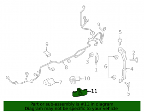 Bracket for external parking sensors of the front bumper, right, Mazda 3 19-26 5d