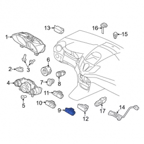 Steering column switch left Ford Fiesta 11-19 type 1