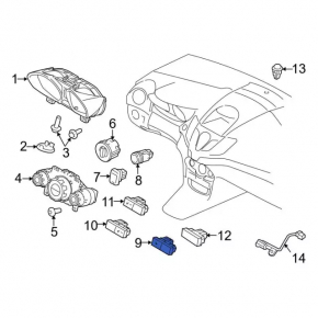 Steering column switch left Ford Fiesta 11-19 type 1