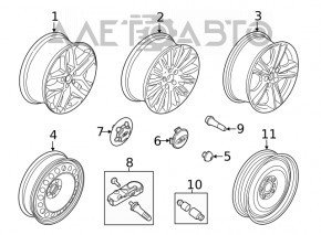 Ford Fusion mk5 spare tire 13-20 R16 125/80 cut
