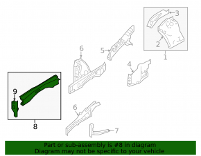 Front right quarter panel Infiniti JX35 QX60 13-
