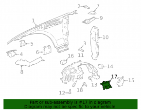 Engine arch protection side left Jaguar F-Pace X761 17-