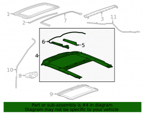 Hatch mechanism frame Chevrolet Malibu 13-15