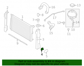 Radiator support lower left BMW X3 F25 11-17