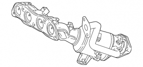 Exhaust manifold with catalytic converter Toyota Prius 50 Prime 17-22