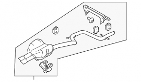 Exhaust manifold assembly VW Jetta 11-14 USA TDI resonator with barrel