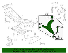 Lower control arm front right Subaru Outback 20-