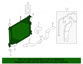 Nissan Juke 15-17 water cooling radiator