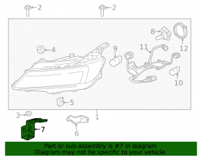 Headlight bracket lower inner left Chevrolet Impala 14-20
