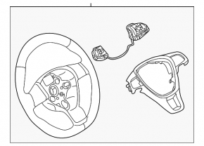 Naked steering wheel VW Taos 22-25 black