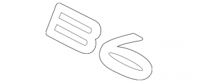 Volvo XC90 23-26 chrome B6 tailgate emblem