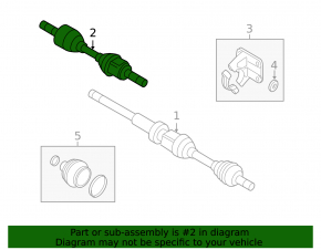 Front left half-shaft drive Volvo XC60 15-17