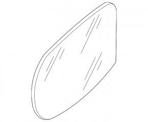 Left mirror element VW CC 09-17 without auto-dimming