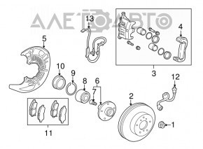 Brake Disc Cover Front Right Toyota Sienna 11-20