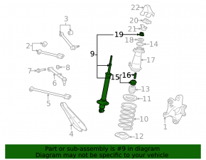 Shock absorber rear left Lexus GS300 GS350 06-11 rwd